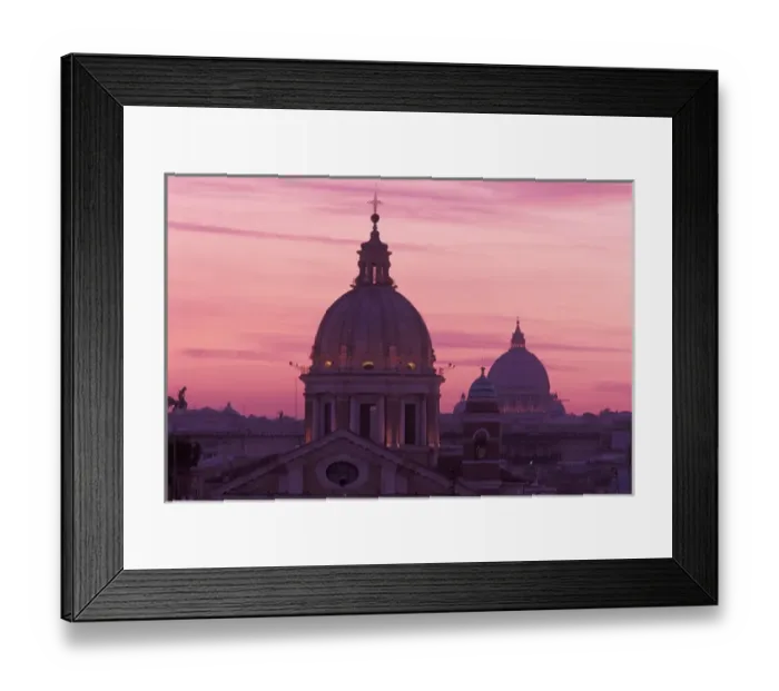 Framed Print : Europe, Italy, Rome. View from atop the Spanish Steps, Basilica dei SS Ambroglio & Carlo, St Framed Print : Europe, Italy, Rome. View from atop the Spanish Steps, Basilica dei SS Ambroglio & Carlo, St