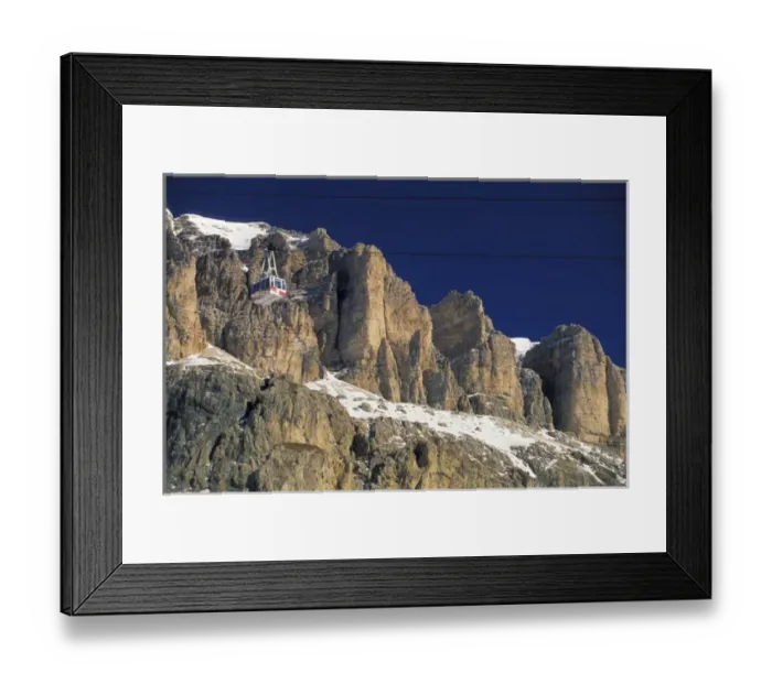 Framed Print : Europe, Italy, Trentino, Alto Adige, Passo di Pordoi. Gondola Framed Print : Europe, Italy, Trentino, Alto Adige, Passo di Pordoi. Gondola