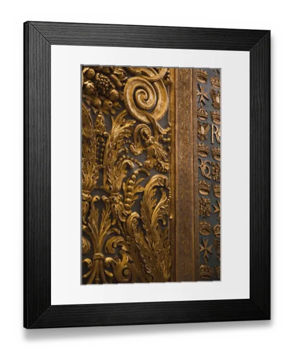 Framed Print : Malta, Valletta, St. Johns Co-Cathedral, interior detail