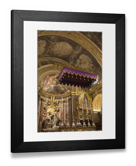 Framed Print : Malta, Valletta, St. Johns Co-Cathedral, interior, altar Framed Print : Malta, Valletta, St. Johns Co-Cathedral, interior, altar