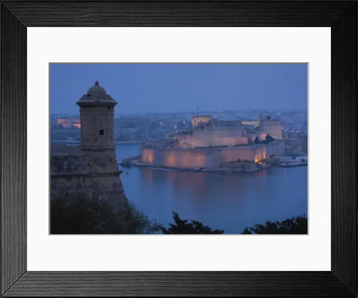 Framed Print : Malta, Valletta, Senglea, L-Isla, elevated view of Senglea Point, dawn Framed Print : Malta, Valletta, Senglea, L-Isla, elevated view of Senglea Point, dawn