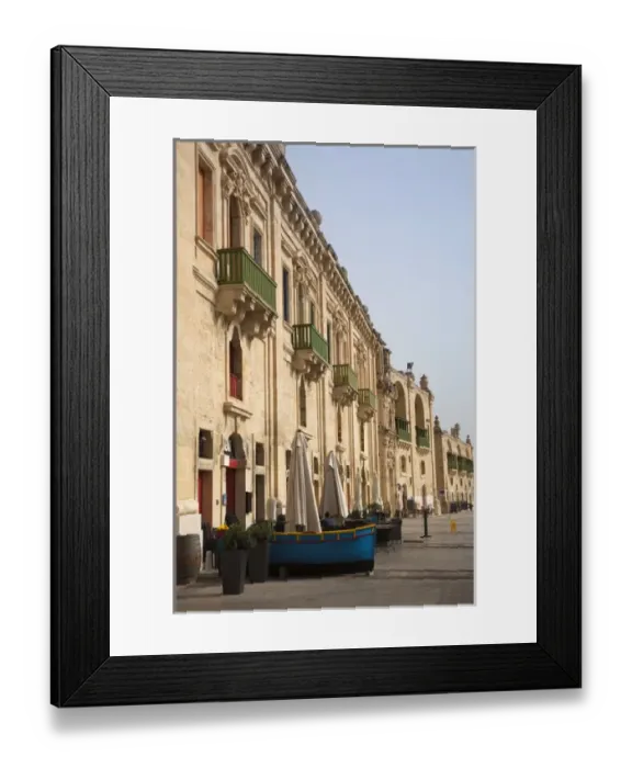 Framed Print : Malta, Valletta, Floriana, buildings at Pinto Wharf Framed Print : Malta, Valletta, Floriana, buildings at Pinto Wharf