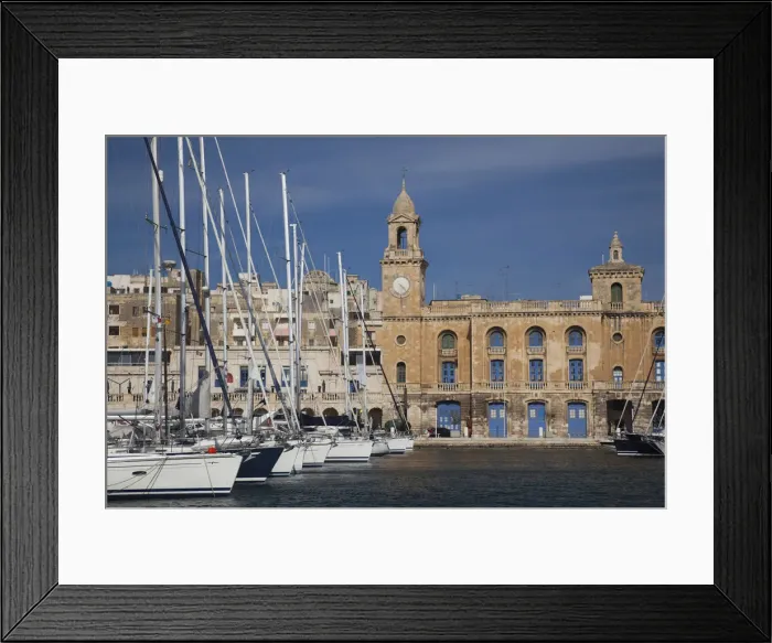 Framed Print : Malta, Valletta, Vittoriosa, Birgu, marina and waterfront Framed Print : Malta, Valletta, Vittoriosa, Birgu, marina and waterfront