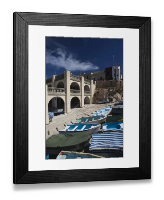 Framed Print : Malta, Southeast, Wied iz-Zurrieq, harbor inlet by the Blue Grotto Framed Print : Malta, Southeast, Wied iz-Zurrieq, harbor inlet by the Blue Grotto