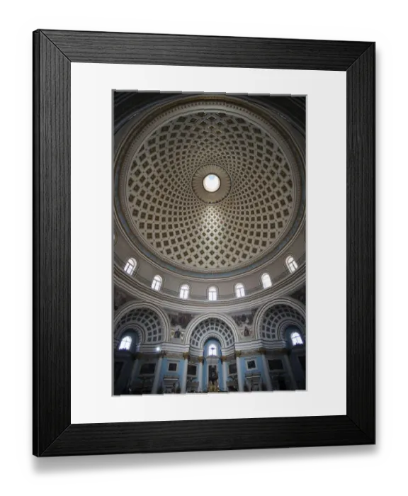 Framed Print : Malta, Central, Mosta, Mosta Dome church, interior
