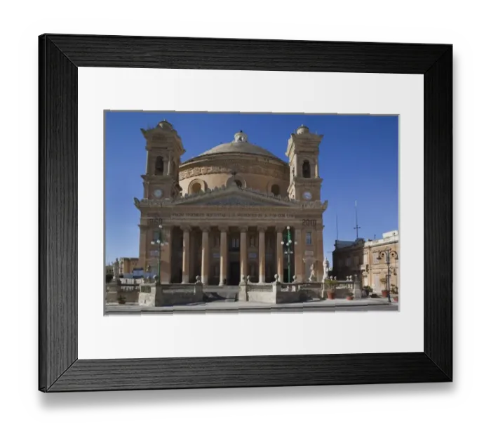 Framed Print : Malta, Central, Mosta, Mosta Dome church, exterior