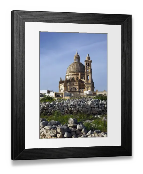 Framed Print : Malta, Gozo Island, Xewkija, Rotunda Church