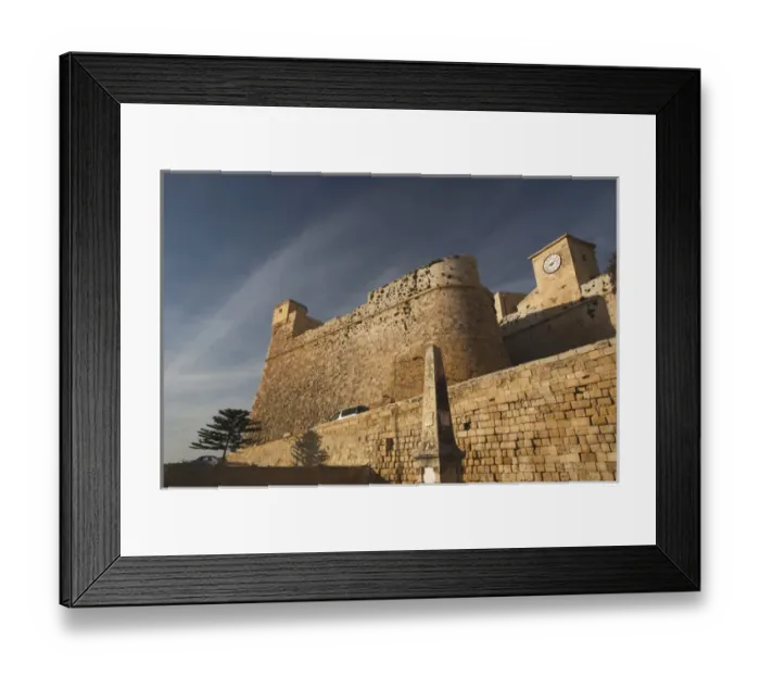 Framed Print : Malta, Gozo Island, Victoria-Rabat, Il-Kastell fortress, exterior