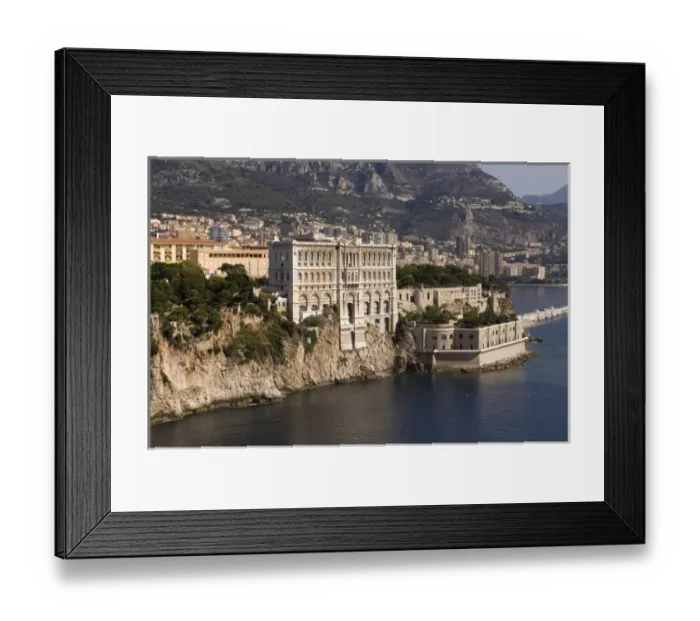 Framed Print : Monaco Oceanography Museum, View from Helicopter, Cote d Azur, Monaco Framed Print : Monaco Oceanography Museum, View from Helicopter, Cote d Azur, Monaco