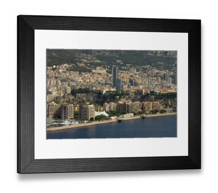 Framed Print : View from Helicopter, Cote d Azur, Monaco Framed Print : View from Helicopter, Cote d Azur, Monaco