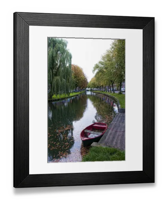 Framed Print : Scenic in quiet small town of Edam Holland outside of Amsterdam with great small peaceful feel