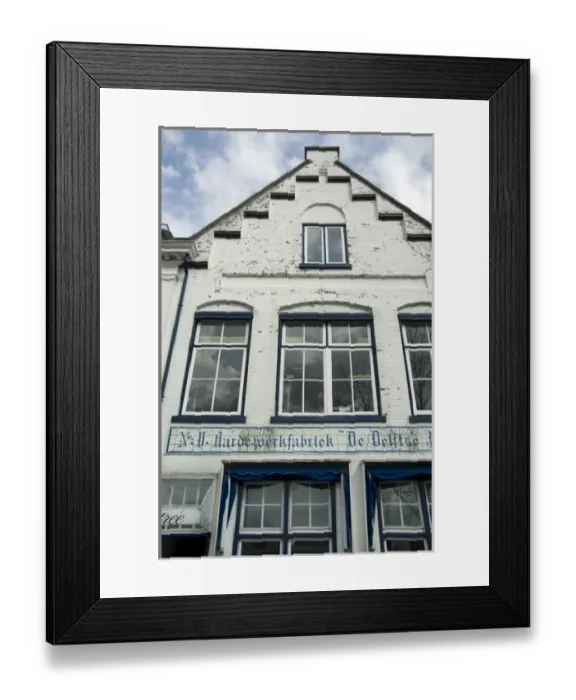 Framed Print : Europe, The Netherlands (aka Holland), Delft. Royal Delft Factory since 1653. building Framed Print : Europe, The Netherlands (aka Holland), Delft. Royal Delft Factory since 1653. building