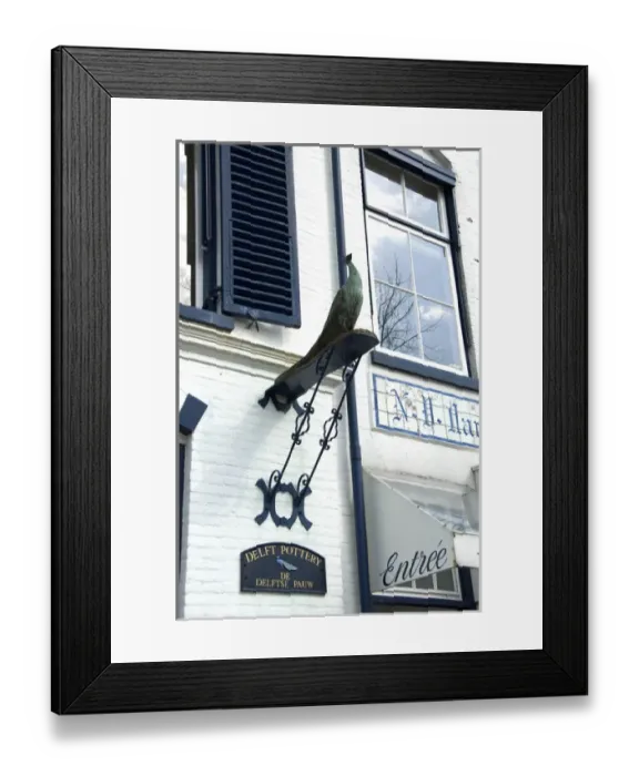 Framed Print : Europe, The Netherlands (aka Holland), Delft. Royal Delft Factory since 1653. Building Framed Print : Europe, The Netherlands (aka Holland), Delft. Royal Delft Factory since 1653. Building