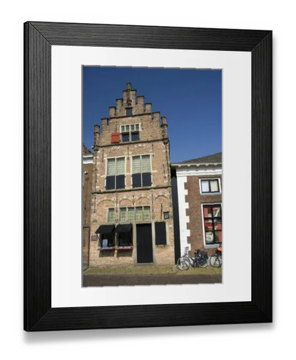 Framed Print : Europe, The Netherlands (aka Holland). Medieval cheese producing town of Edam. One