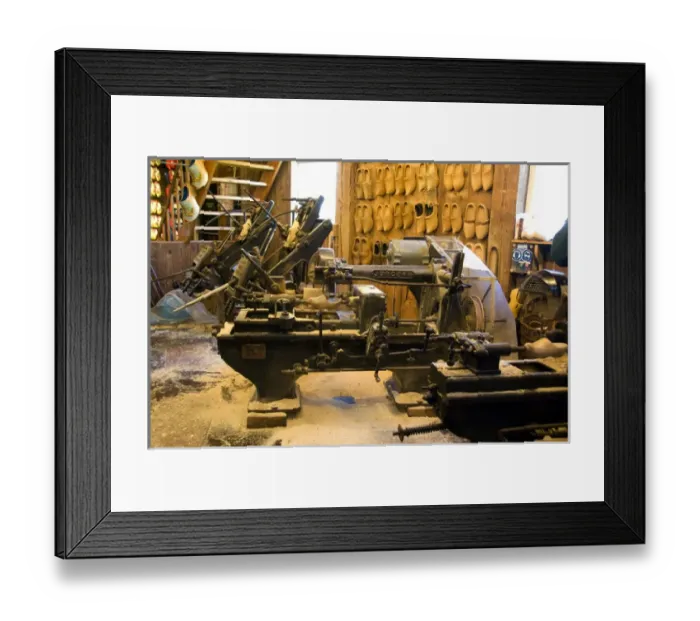 Framed Print : Netherlands (aka Holland), Zaandam. Zaanse Schans, Wooden Shoe Museum, shoe making Framed Print : Netherlands (aka Holland), Zaandam. Zaanse Schans, Wooden Shoe Museum, shoe making
