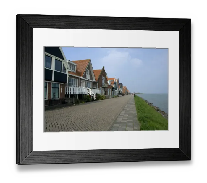 Framed Print : Europe, The Netherlands (aka Holland), Volendam. Popular picturesque fishing village