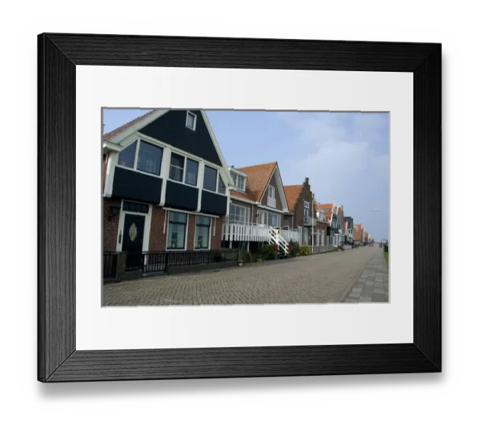 Framed Print : Europe, The Netherlands (aka Holland), Volendam. Popular picturesque fishing village