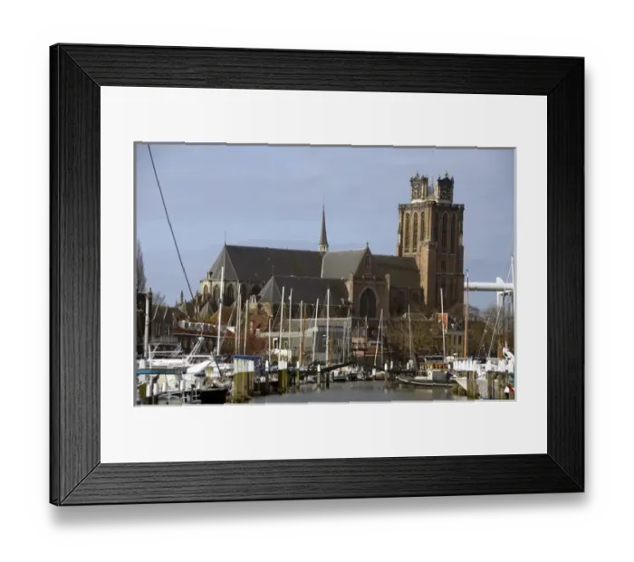 Framed Print : Netherlands (aka Holland), Dordrecht. Grote Kerk (aka The Great Church or Church