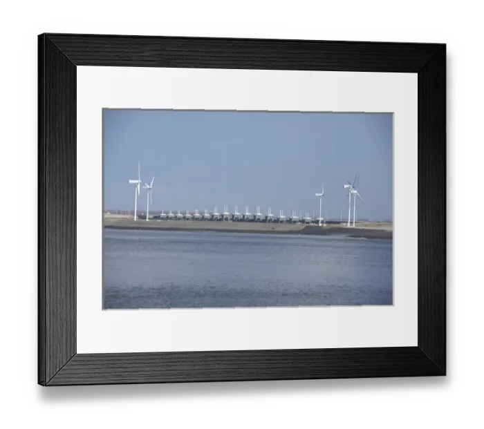 Framed Print : Europe, The Netherlands (aka Holland), Zeeland, Oosterscheldekering, Delta Works project