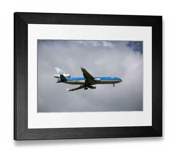 Framed Print : Europe, The Netherlands (aka Holland), Amsterdam. Amsterdam airport. KLM airplane