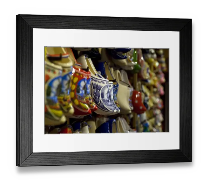 Framed Print : Netherlands (aka Holland), Zaandam. Zaanse Schans, Wooden Shoe Museum, store selling Framed Print : Netherlands (aka Holland), Zaandam. Zaanse Schans, Wooden Shoe Museum, store selling