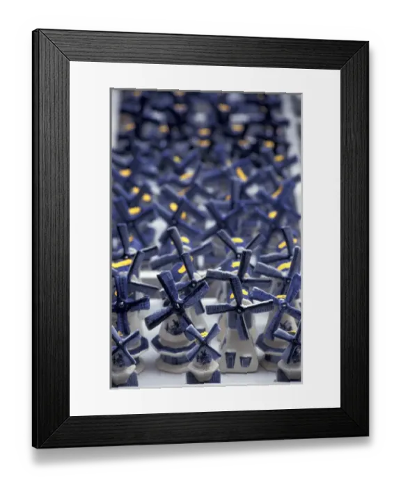 Framed Print : Netherlands, Amsterdam Porcelain windmills