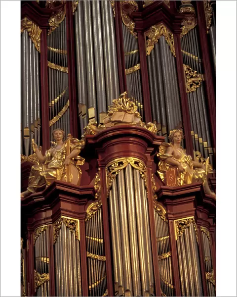 Europe, Netherlands, Haarlem Organ in cathedral