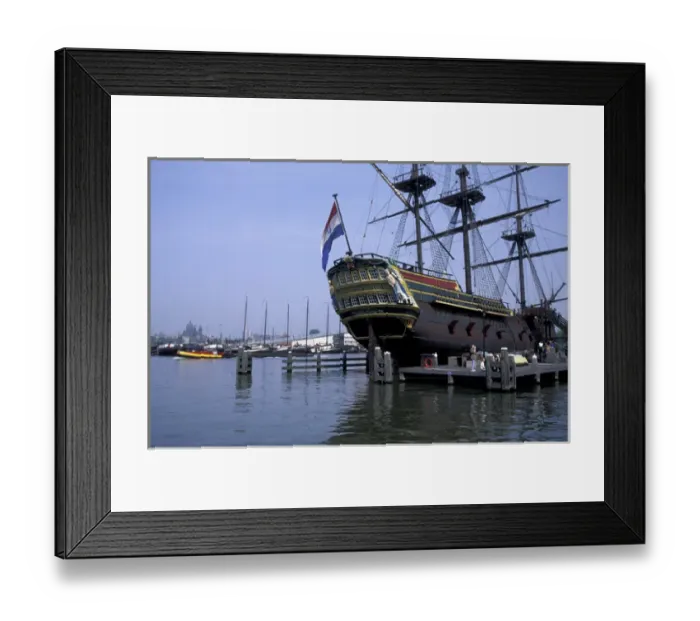 Framed Print : Europe, Netherlands, Amsterdam Replica of the Indiaman The Amsterdam
