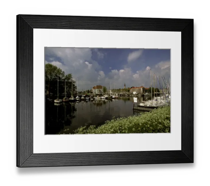 Framed Print : Europe, Netherlands, Middleburg. Inner harbor