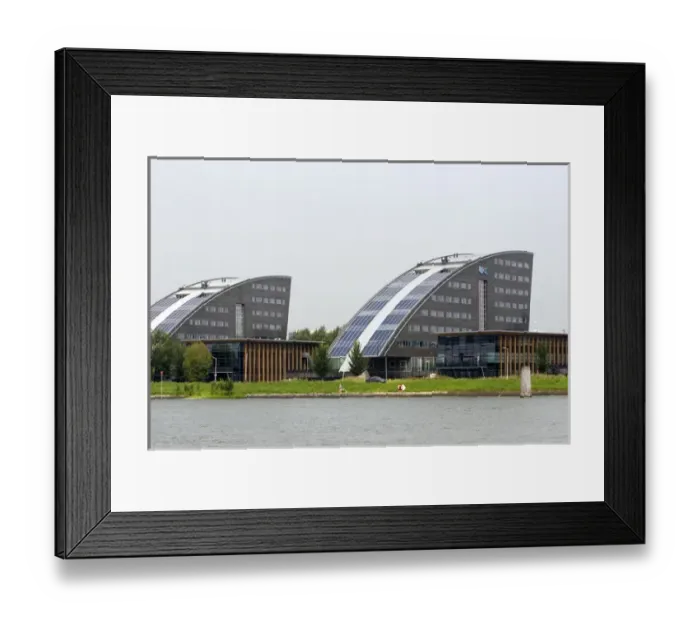 Framed Print : Modern office buildings with solar panals at Rotterdam, Netherlands Framed Print : Modern office buildings with solar panals at Rotterdam, Netherlands