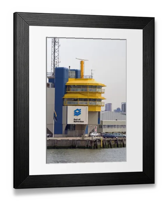 Framed Print : Harbor master control tower at the Port of Rotterdam, Netherlands Framed Print : Harbor master control tower at the Port of Rotterdam, Netherlands