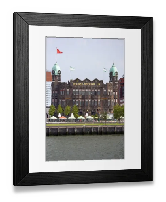 Framed Print : Holland-Amerika Lun building, the original headquarters of the cruise line on
