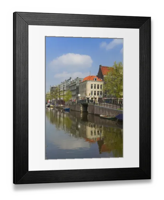 Framed Print : Houses along the canal, Amsterdam, Netherlands Framed Print : Houses along the canal, Amsterdam, Netherlands