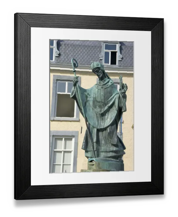 Framed Print : Europe, Netherlands, Limburg, Mstricht, Statue of Saint Servatius Framed Print : Europe, Netherlands, Limburg, Mstricht, Statue of Saint Servatius