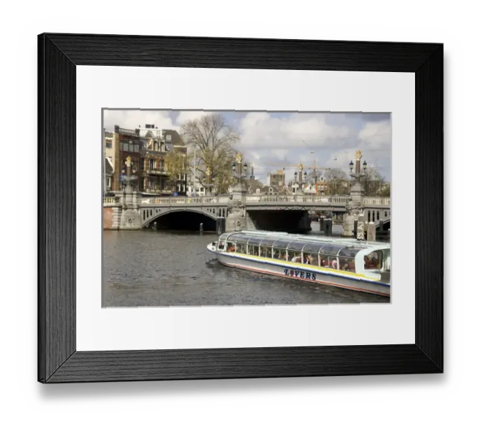 Framed Print : Europe, Netherlands, South Holland, Amsterdam, River Amstel tourist in river boat Framed Print : Europe, Netherlands, South Holland, Amsterdam, River Amstel tourist in river boat