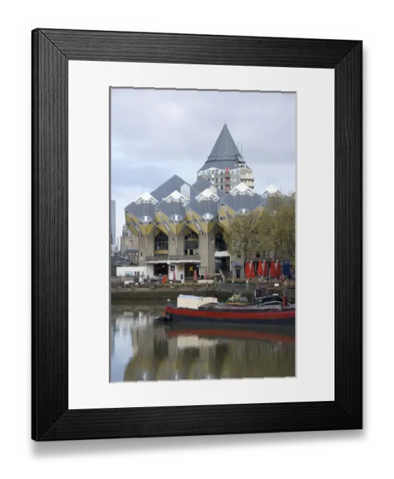 Framed Print : Europe, Netherlands, South Holland, Rotterdam, Kubuswoningen, or cube houses, Kubus Huis