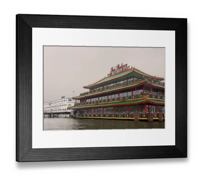 Framed Print : The Sea Palace a floating Chinese Restaurant, near Cental Station, with the Botel Framed Print : The Sea Palace a floating Chinese Restaurant, near Cental Station, with the Botel
