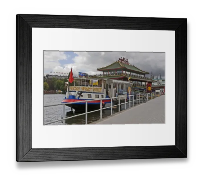 Framed Print : The Sea Palace, a floating Chinese Restaurant and the Tricky Theater boat, near Central Framed Print : The Sea Palace, a floating Chinese Restaurant and the Tricky Theater boat, near Central