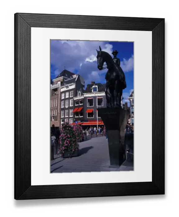 Framed Print : Europe, Holland  /  The Netherlands, Amsterdam, city shot over canal