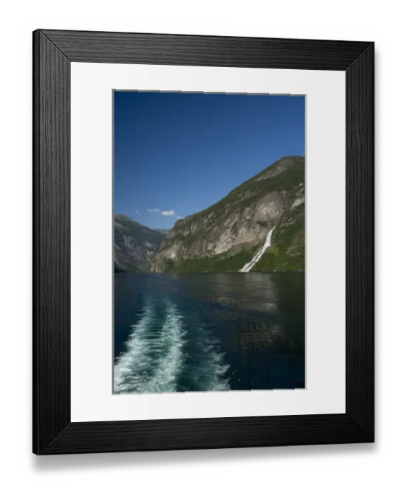 Framed Print : Norway, Geirangerfjord (UNESCO), Geiranger. Scenic fjord view near Geiranger, waterfall Framed Print : Norway, Geirangerfjord (UNESCO), Geiranger. Scenic fjord view near Geiranger, waterfall