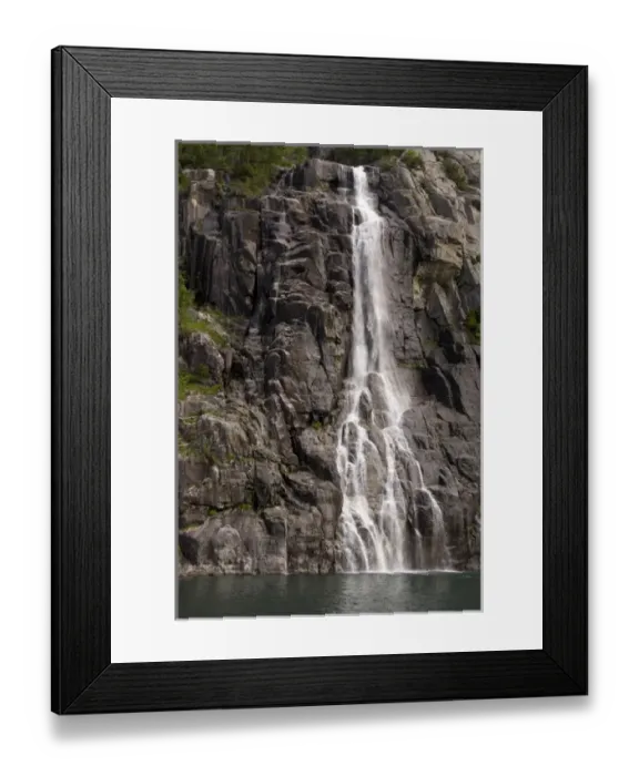 Framed Print : Norway, Stavanger, Lysefjord (aka Lyse Fjord). Hanging Waterfall Framed Print : Norway, Stavanger, Lysefjord (aka Lyse Fjord). Hanging Waterfall