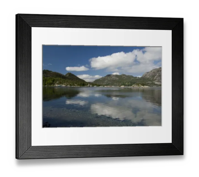 Framed Print : Norway, Stavanger, Lysefjord (aka Lyse Fjord). Helleren area