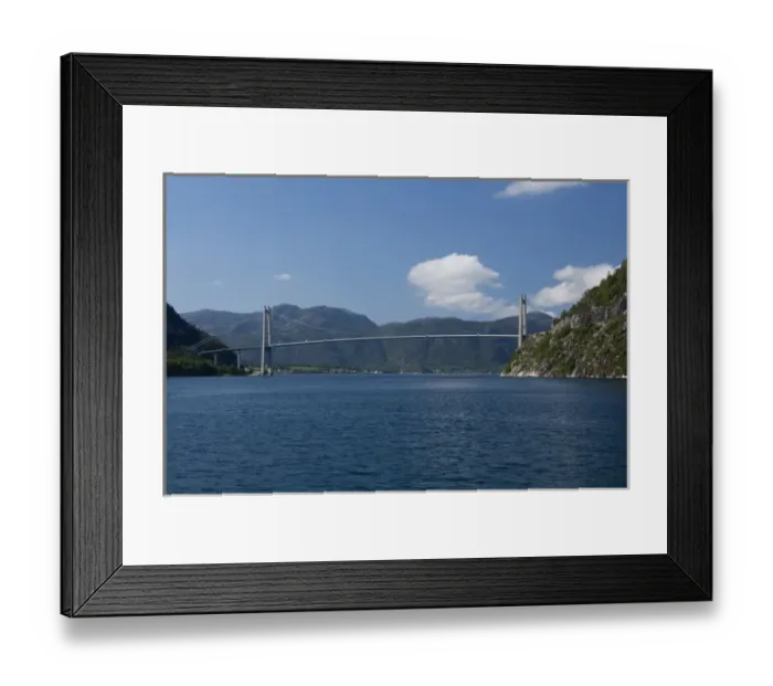 Framed Print : Norway, Stavanger, Lysefjord (aka Lyse Fjord), bridge