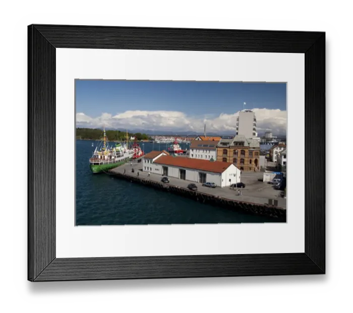 Framed Print : Norway, Stavanger. Downtown waterfront area Framed Print : Norway, Stavanger. Downtown waterfront area