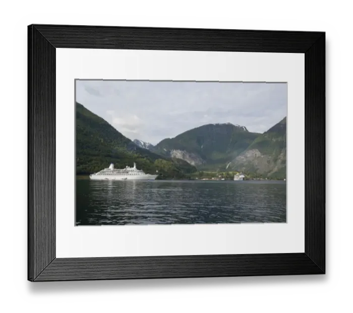 Framed Print : Norway, Flam (aka Flaam). Cruise ships, Costas Mediterranea & World Discovery Framed Print : Norway, Flam (aka Flaam). Cruise ships, Costas Mediterranea & World Discovery