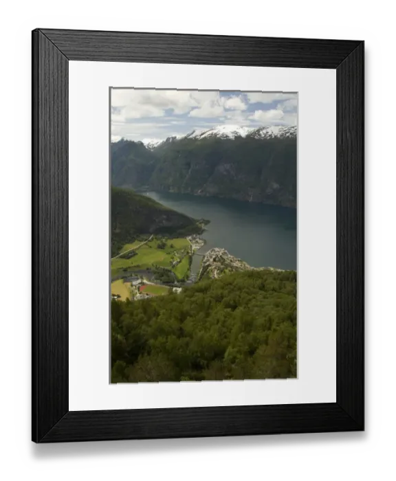 Framed Print : Norway, Aurland near Flam. Stegastein Overlook, view of Aurland Fjord an arm of Sogne Fjord Framed Print : Norway, Aurland near Flam. Stegastein Overlook, view of Aurland Fjord an arm of Sogne Fjord