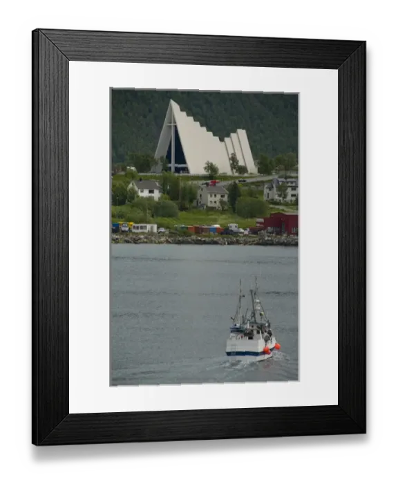 Framed Print : Norway, Tromso. Gateway to the Arctic located above the Arctic Circle
