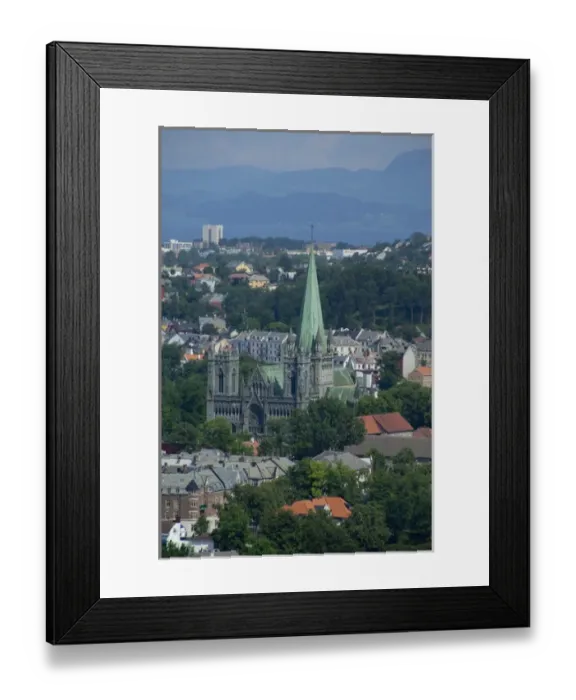 Framed Print : Norway, Trondheim. City overview with Nidaros Cathedral (aka Trondheim Cathedral) Framed Print : Norway, Trondheim. City overview with Nidaros Cathedral (aka Trondheim Cathedral)