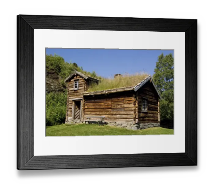 Framed Print : Norway, Trondheimsforden, Trondheim. Sverresborg Open-air museum (aka Trondheim Folk Museum)