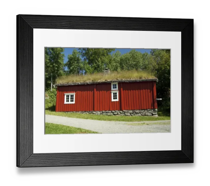 Framed Print : Norway, Trondheimsforden, Trondheim. Sverresborg Open-air museum (aka Trondheim Folk Museum)